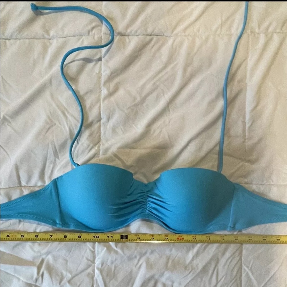 Victoria Secret Blue Padded Underwire Bandeau Top - size 34B